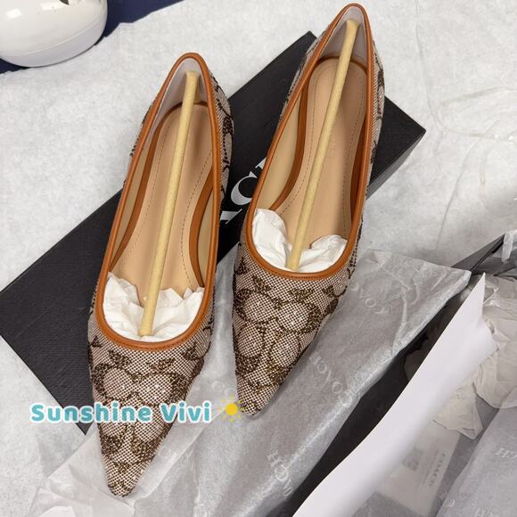 NEW Limited Coach Daphne Flat Crystal Woman Shoes CW991 us 5.5 - Picture 1 of 12